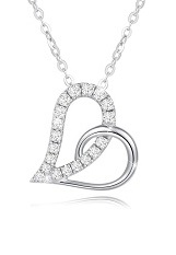 itsy-bitsy diamond heart white gold baby necklace